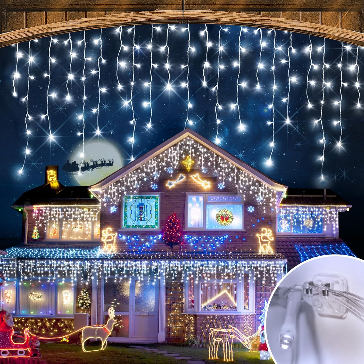 Lighting Christmas Decor - أضواء زينة عيد الميلاد الخارجية، طولها