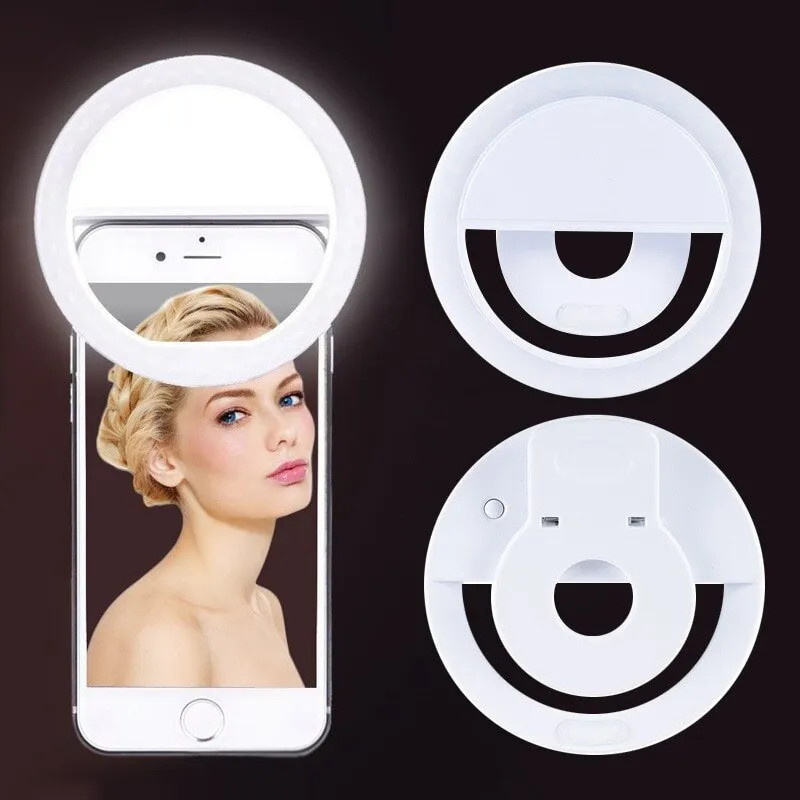 Lighting Visual - حلقة سيلفي ليد قابلة لإعادة الشحن