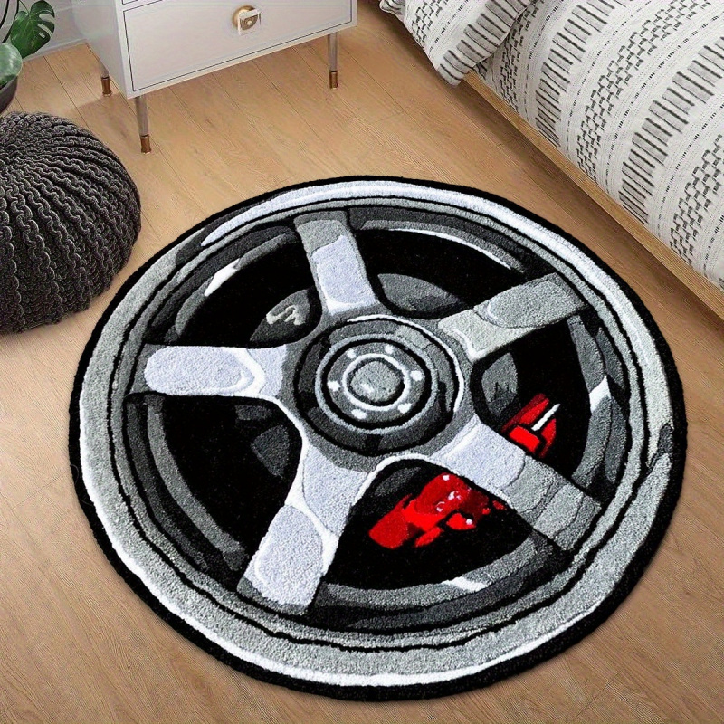 Lighting Mcqueen Bedroom Decor - سجادة VIKAMA بتصميم جنط سيارة، سجادة