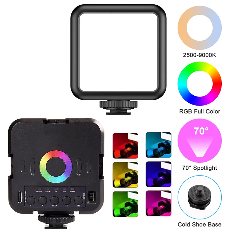 Lighting Visual - مصباح فيديو LED محمول W70RGB بألوان