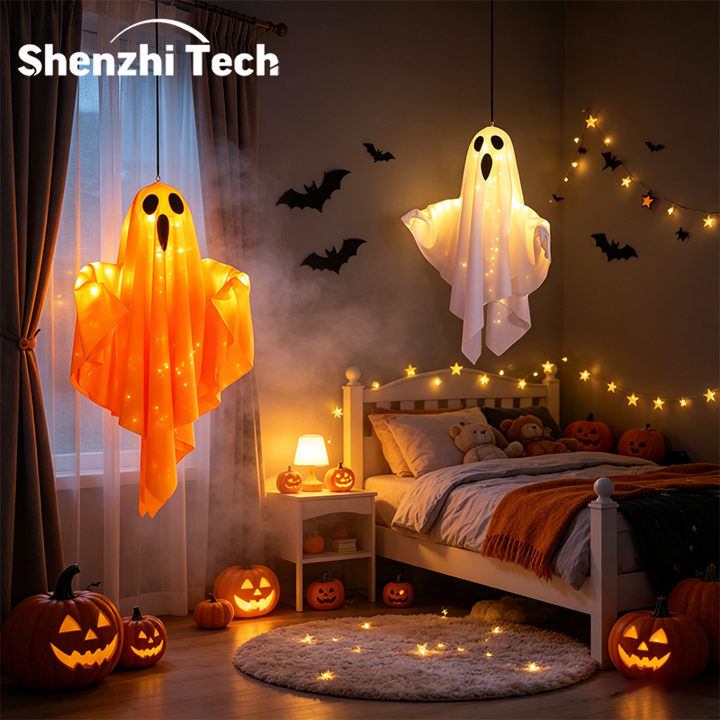 Lighting Decor Bedroom - مصباح شبح معلق يعمل بالبطارية، مزين