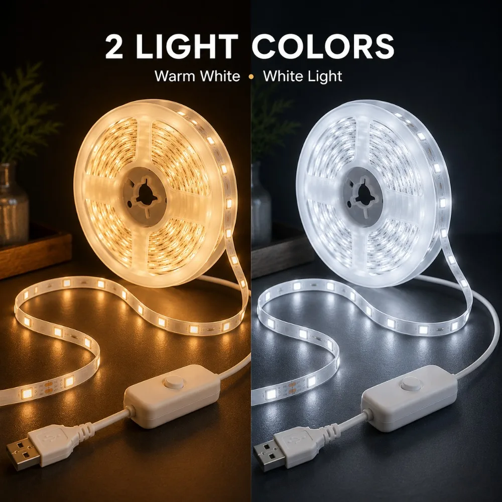 شريط إضاءة LED مع زر تحكم USB، - مراجعة Lighting Decoration Ideas وسعره