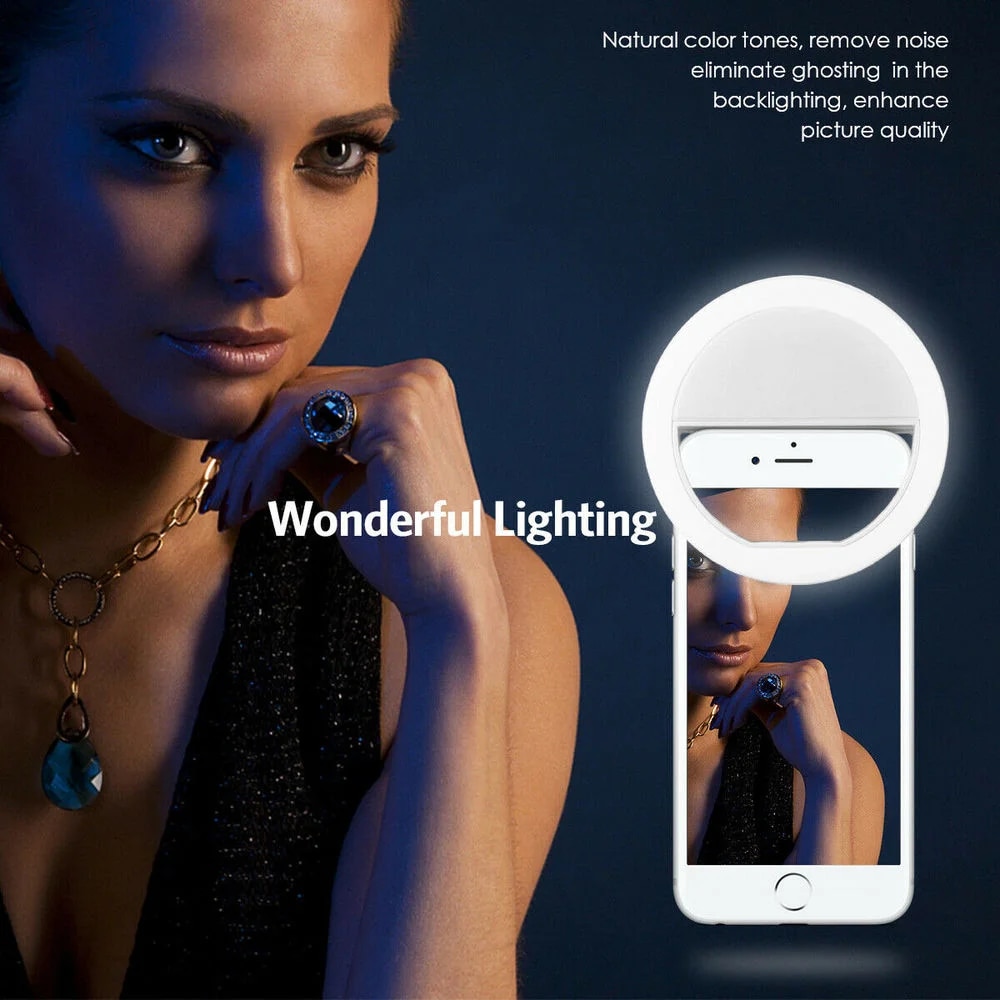 حلقة سيلفي ليد قابلة لإعادة ال - مراجعة Lighting Visual وسعره