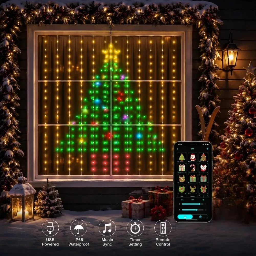سلسلة أضواء عيد الميلاد LED، أ - مراجعة Lighting Christmas Decor وسعره