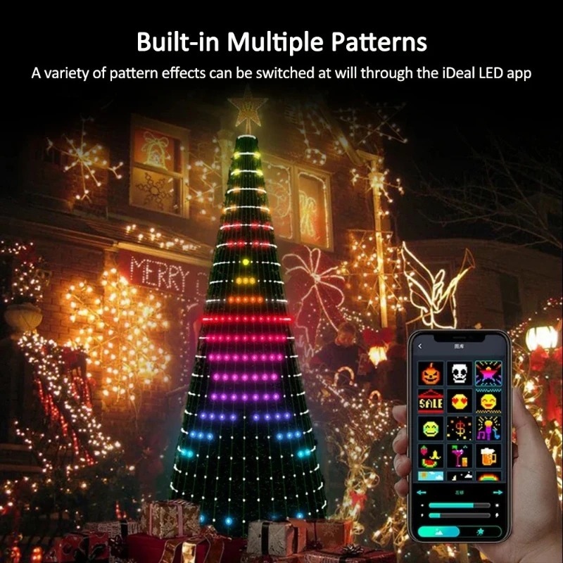 إضاءة ذكية RGB لتزيين قمة شجرة - مراجعة Lighting Christmas Decor وسعره