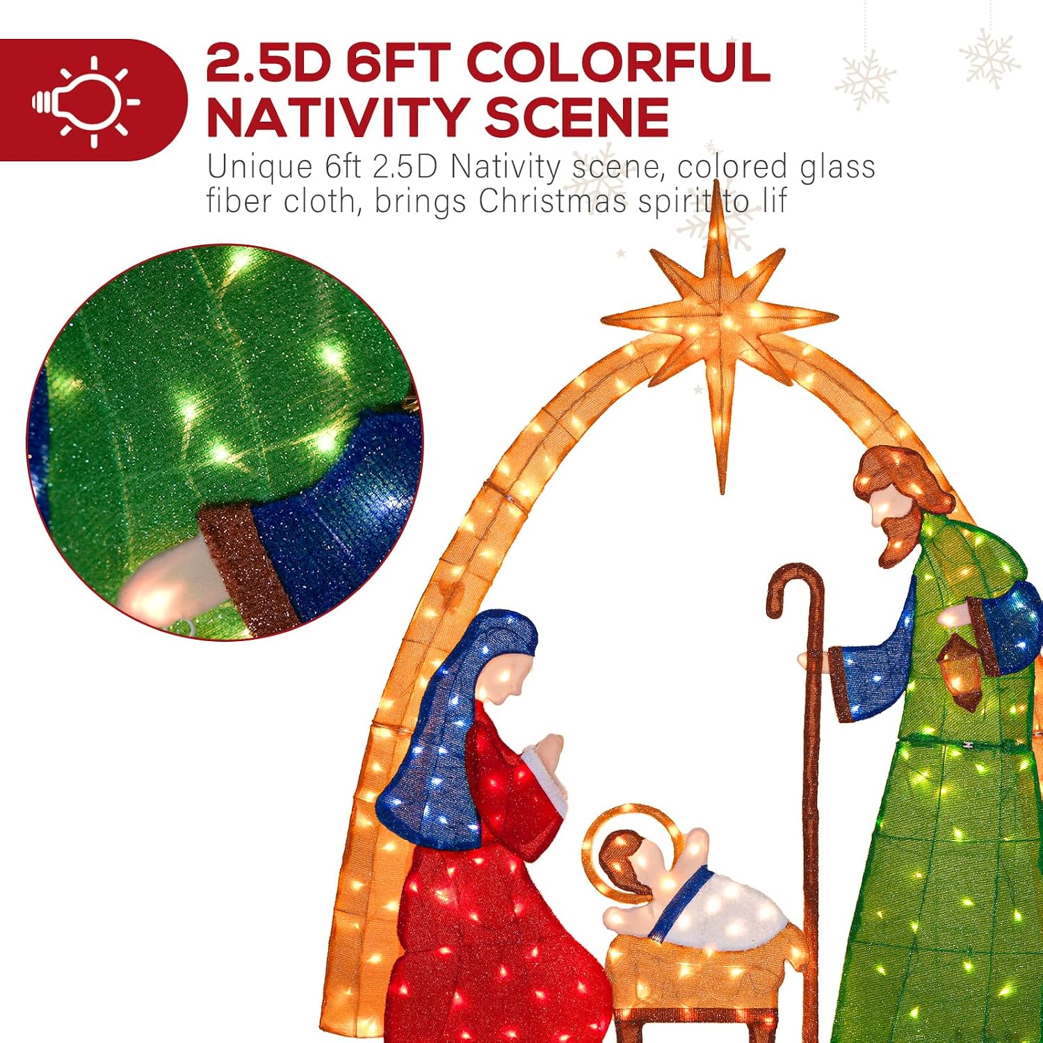 مشهد الميلاد المضيء لعيد الميل - مراجعة Lighting Christmas Decor وسعره
