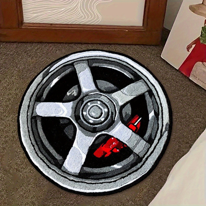 سجادة VIKAMA بتصميم جنط سيارة، - مراجعة Lighting Mcqueen Bedroom Decor وسعره
