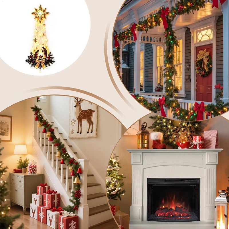 زينة جدارية مضيئة لعيد الميلاد - مراجعة Lighting Decoration Ideas وسعره