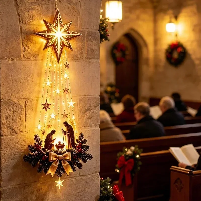 زينة جدارية مضيئة لعيد الميلاد - مراجعة Lighting Decoration Ideas وسعره