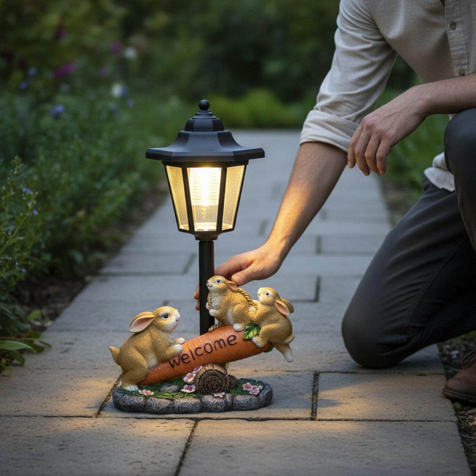 تمثال أرنب يعمل بالطاقة الشمسي - مراجعة Lighting Decoration Ideas وسعره