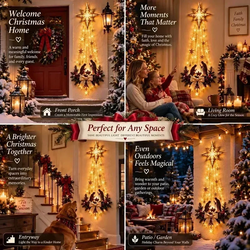 زينة عيد الميلاد على شكل نجمة  - مراجعة Lighting Decoration Ideas وسعره