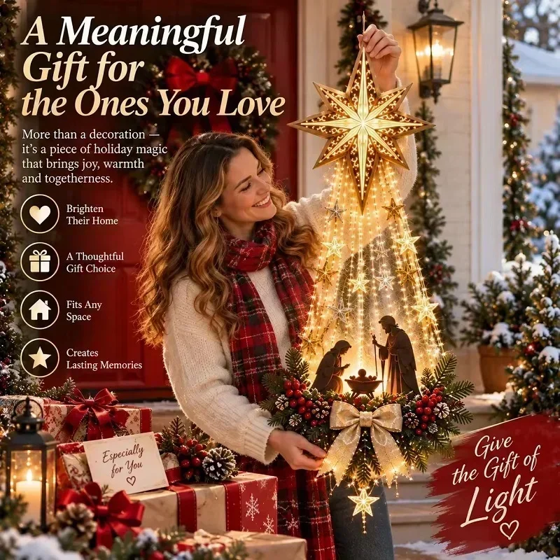 زينة عيد الميلاد على شكل نجمة  - مراجعة Lighting Decoration Ideas وسعره