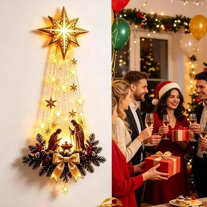 زينة عيد الميلاد على شكل نجمة  - مراجعة Lighting Decoration Ideas وسعره