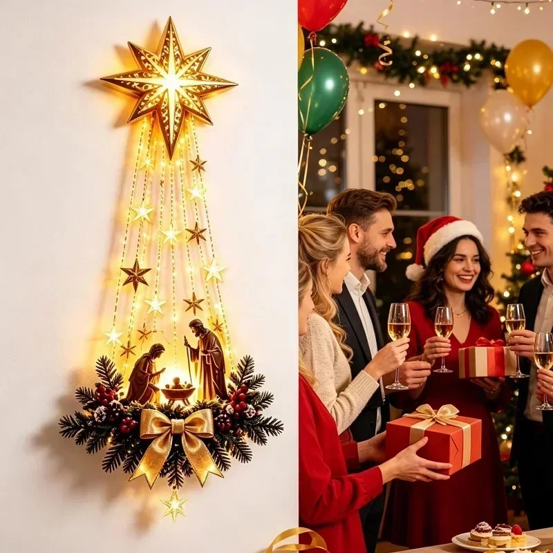 كريسماس بيت لحم/* زينة جدارية  - مراجعة Lighting Decoration Ideas وسعره