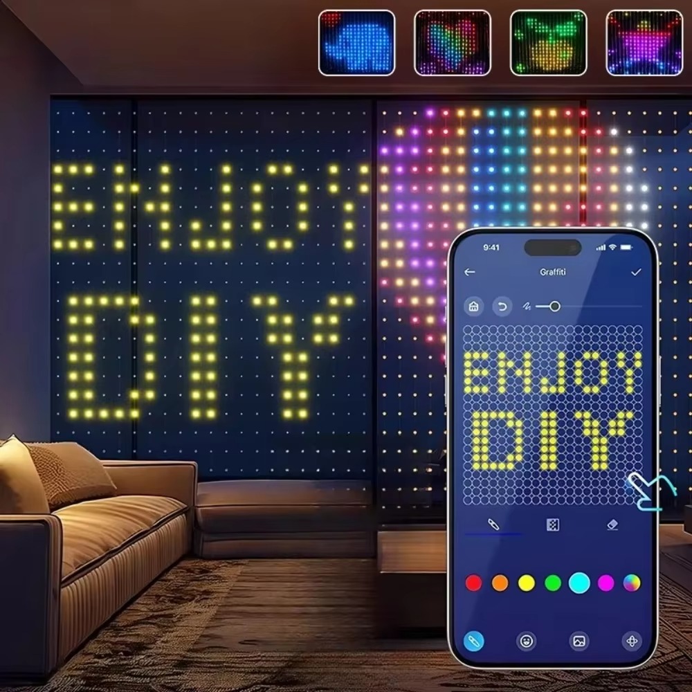 مجموعة أضواء ستائر مخصصة للترك - مراجعة Lighting Christmas Decor وسعره
