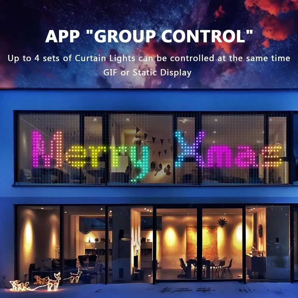 مجموعة أضواء ستائر مخصصة للترك - مراجعة Lighting Christmas Decor وسعره
