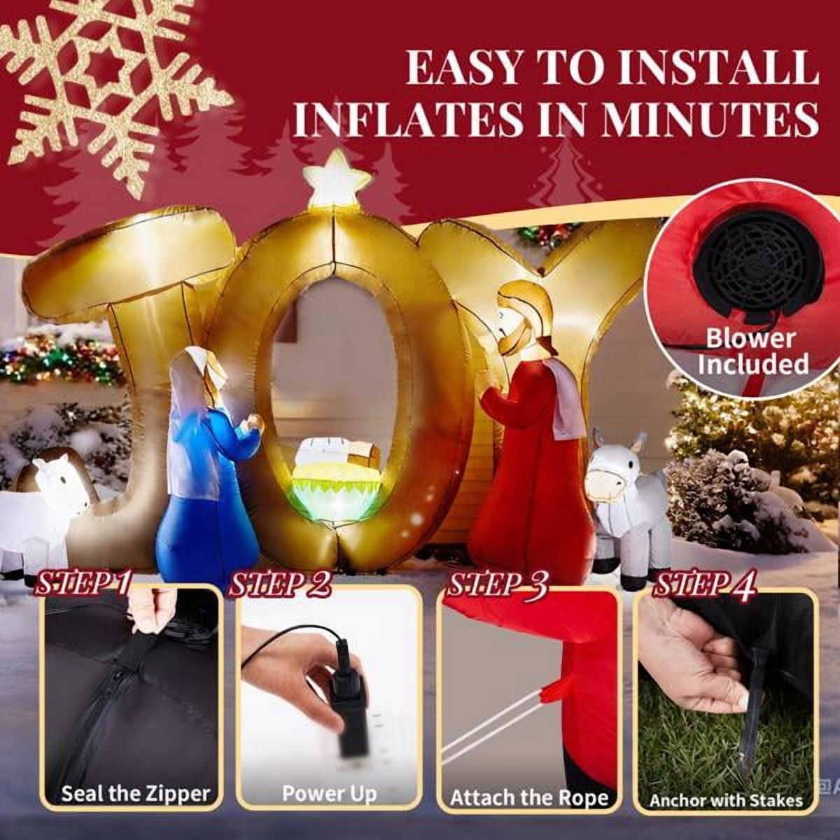 زينة عيد الميلاد القابلة للنفخ - مراجعة Decor Timeless Lighting وسعره