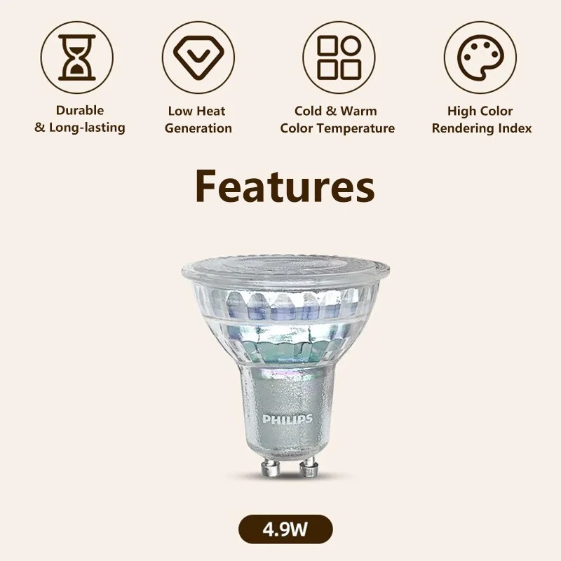 مصباح فيليبس GU10 PAR16 كلاسيك - مراجعة Philips Bulb Led Classic وسعره